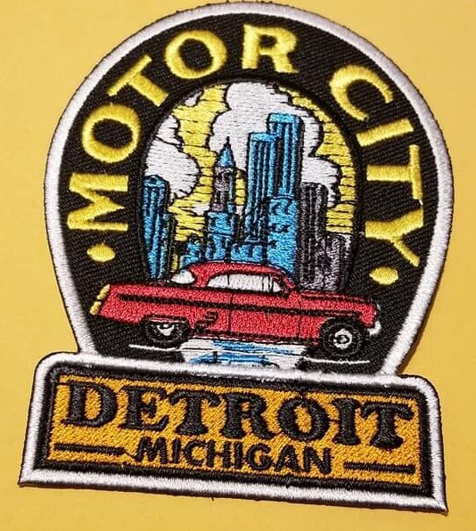 Detroit Michigan Motor City Embroidered Patch approx. 2.75 x 3.75"