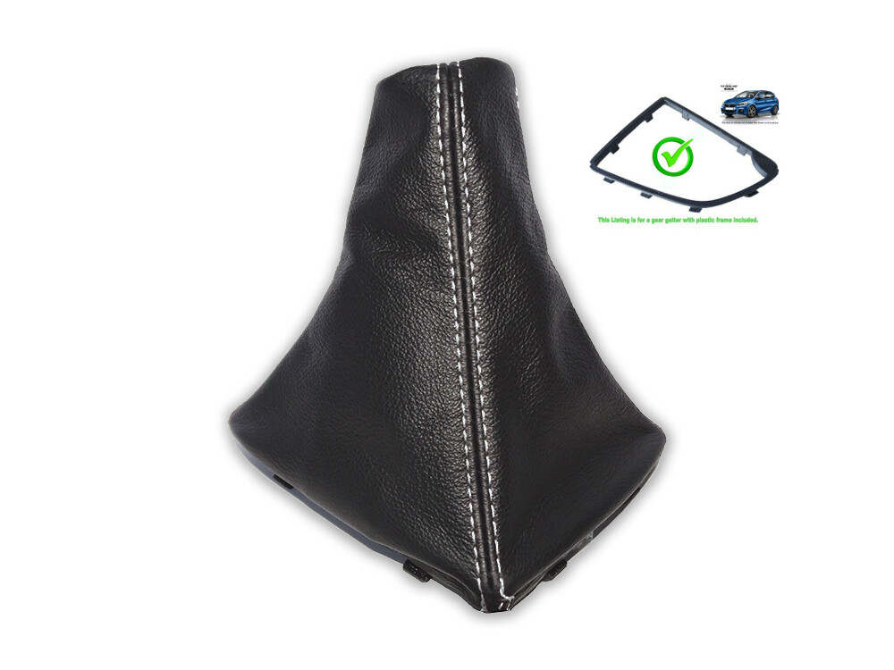 Gear Boot + Frame For Bmw Series 2 F45 F46 2013-2019 Leather White Stitching