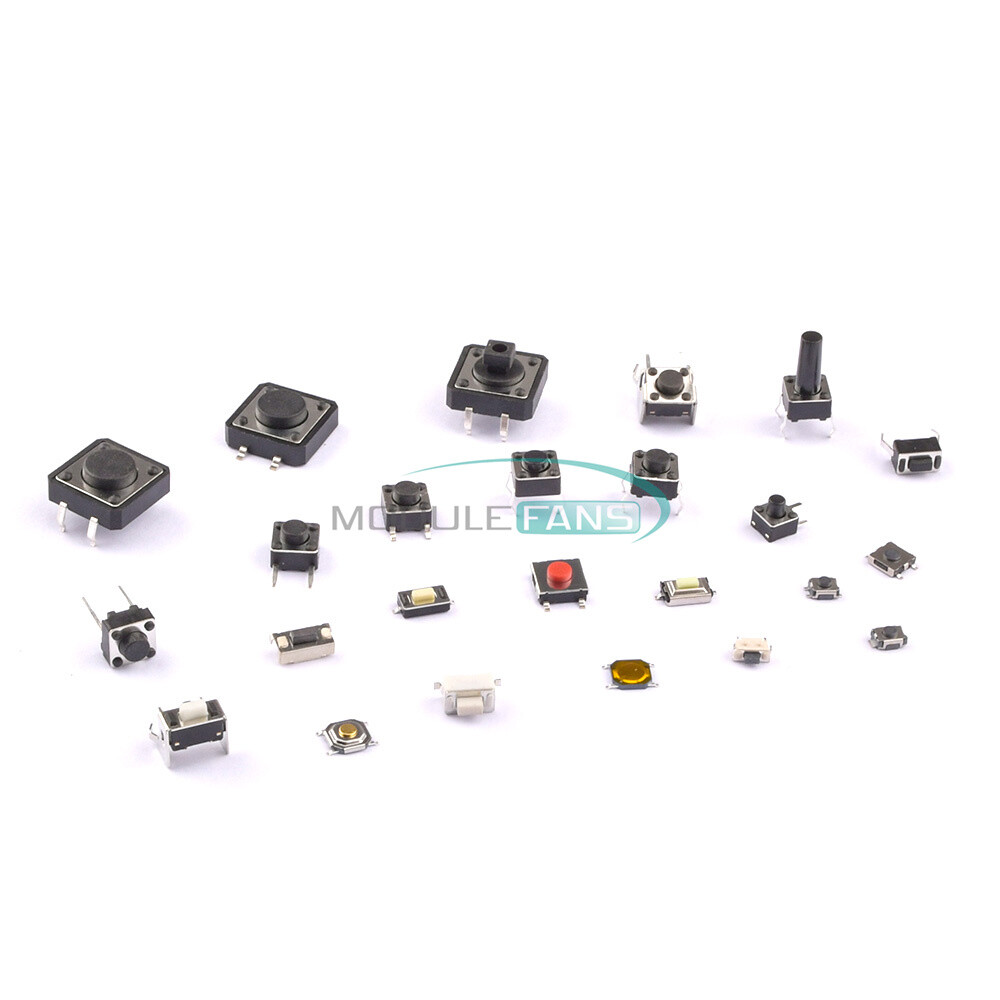 125pcs 25Types/lot Assorted Micro Push Button Tact Switch Reset Mini Leaf Switch