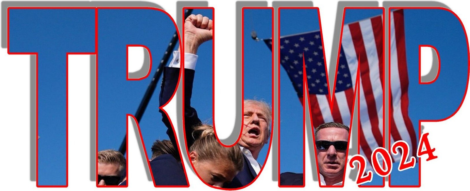 Donald Trump USA MAGA 9" Bumper Sticker Die Cut Vinyl Decal Sticker 2024 Butler