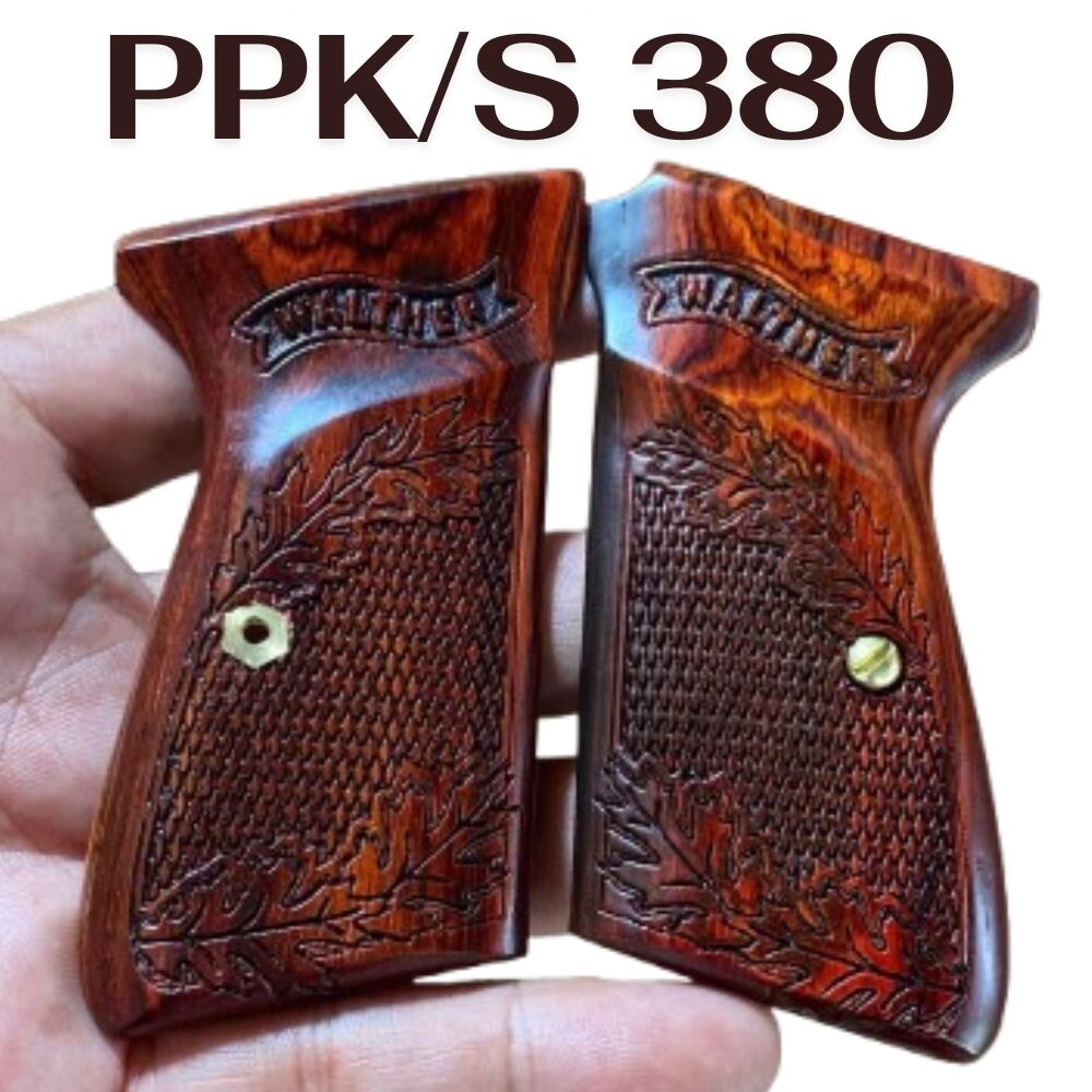 Handcraft pistol grip for WALTHER PPK/S .380 square butt Real wood with name