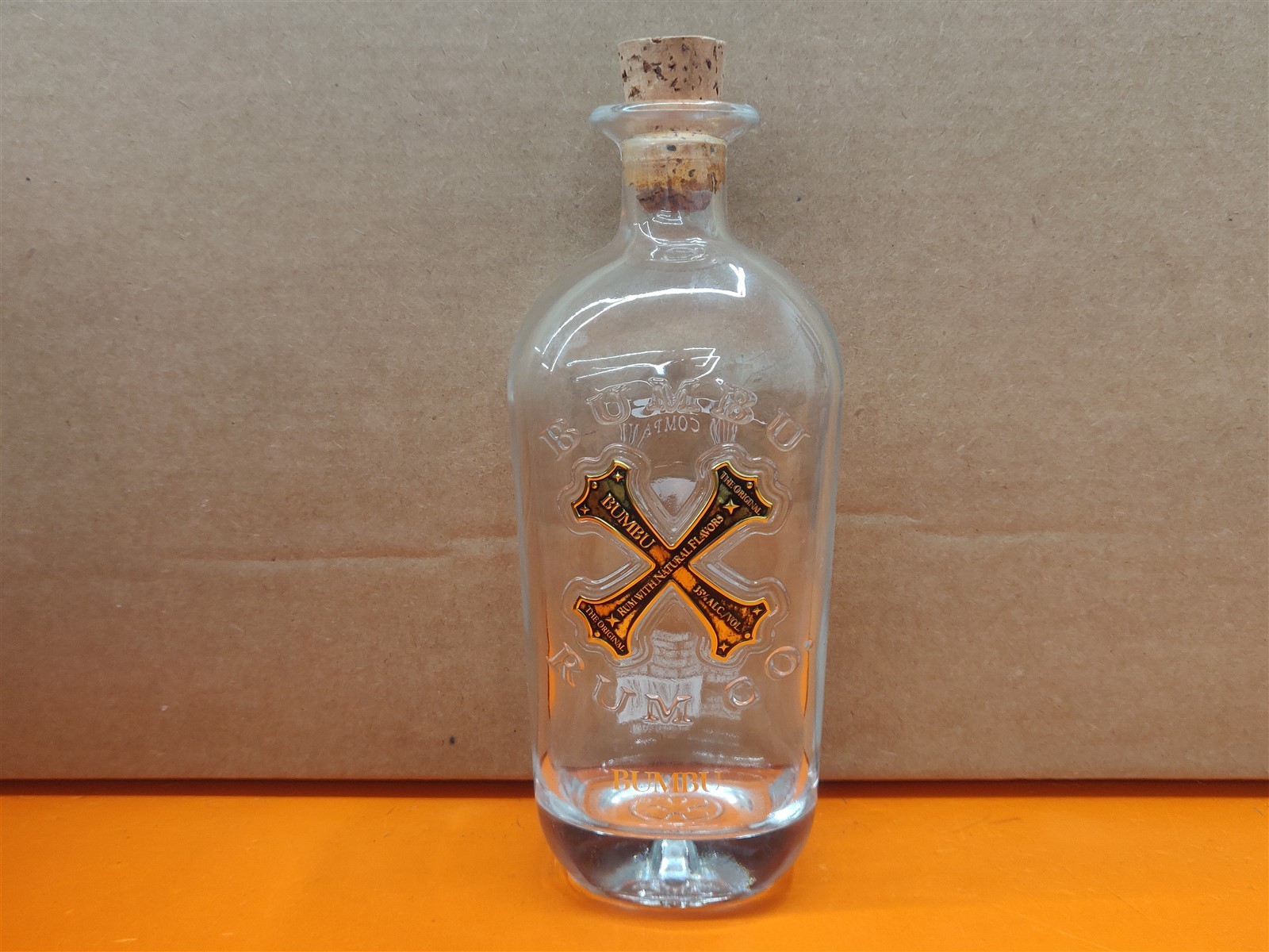 ⭐️⭐️⭐️⭐️⭐️ *Empty* 750mL Bumbu Original Rum Glass Bottle for Crafts/Décor