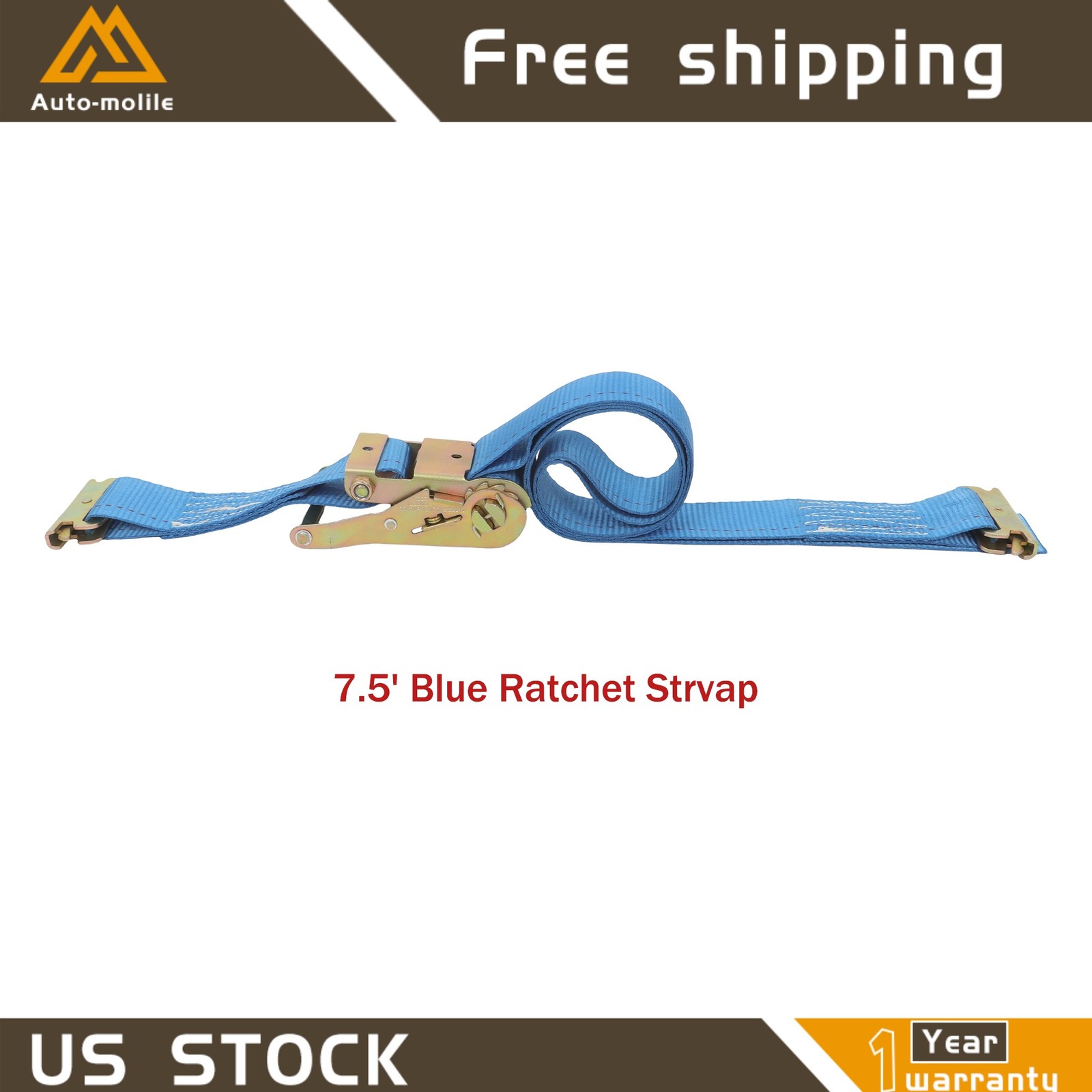 Heavy Loads E Track System With Wheel Chock 7.5' Blue Ratchet Tie Down Straps