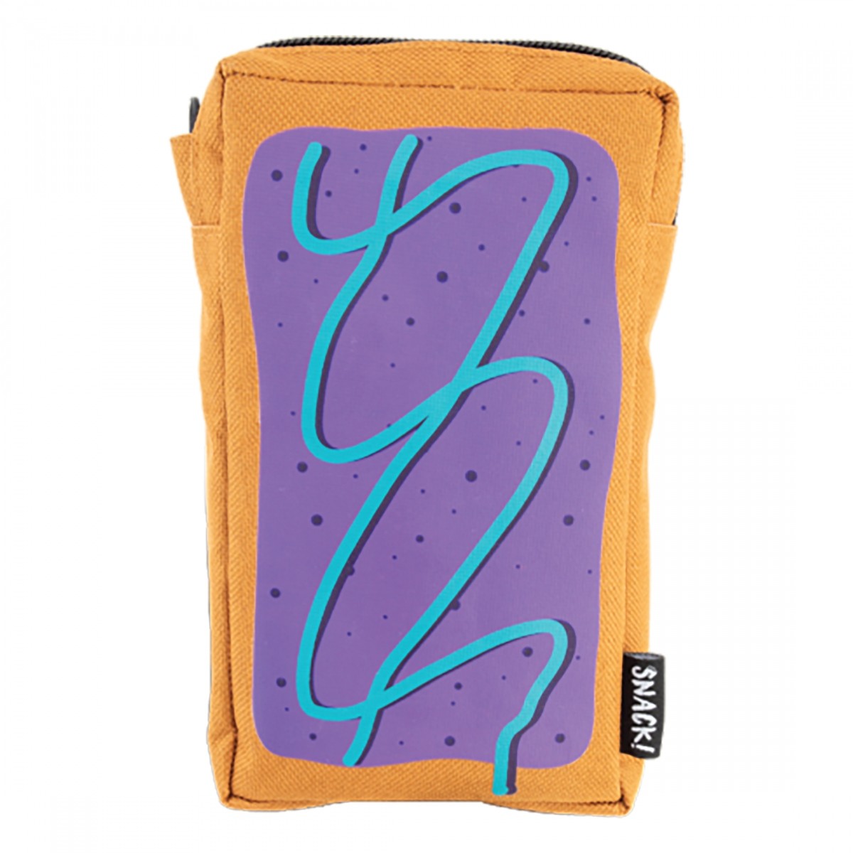 Snack! Top Tart Pouch Bag Brown 3.75x1.22x6.50in Hook and Loop Straps