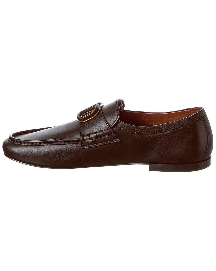 Valentino Vlogo Leather Loafer Men's Brown 39