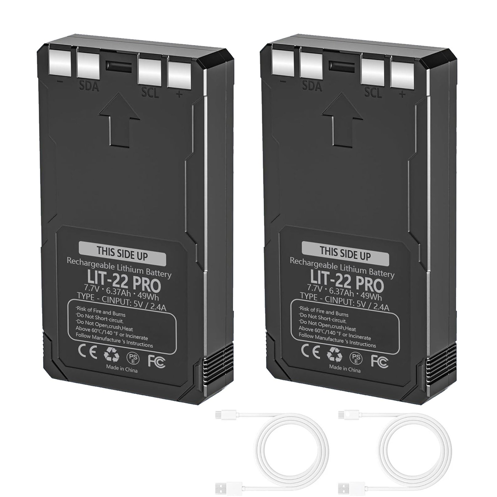 2PACK Rechargeable LIT-22 Battery Replacement For Trail Camera Flex-M Flex G-36