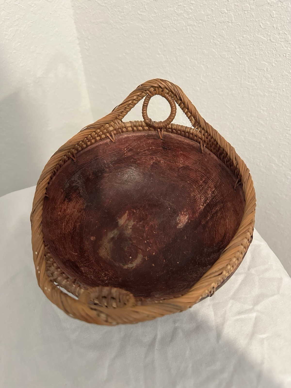 Handmade Woven Basket Bowl Piece