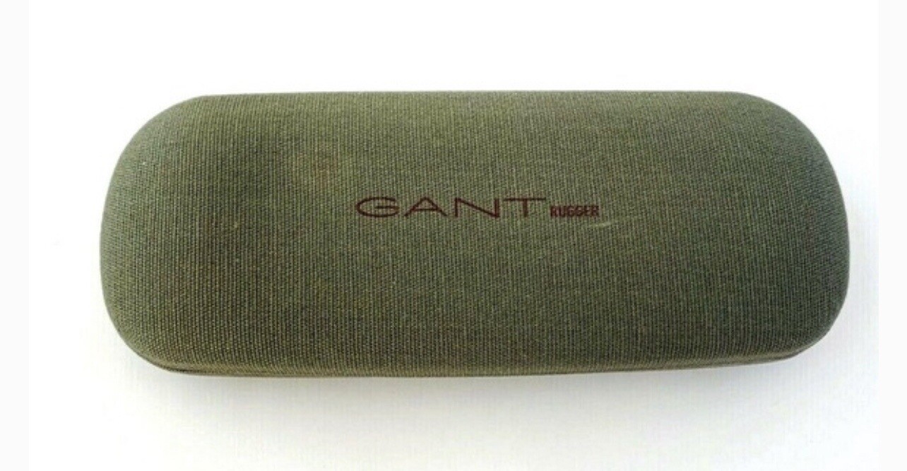 New Gant Rugger Optical Eyeglass Case Green w/ Microfiber Cloth