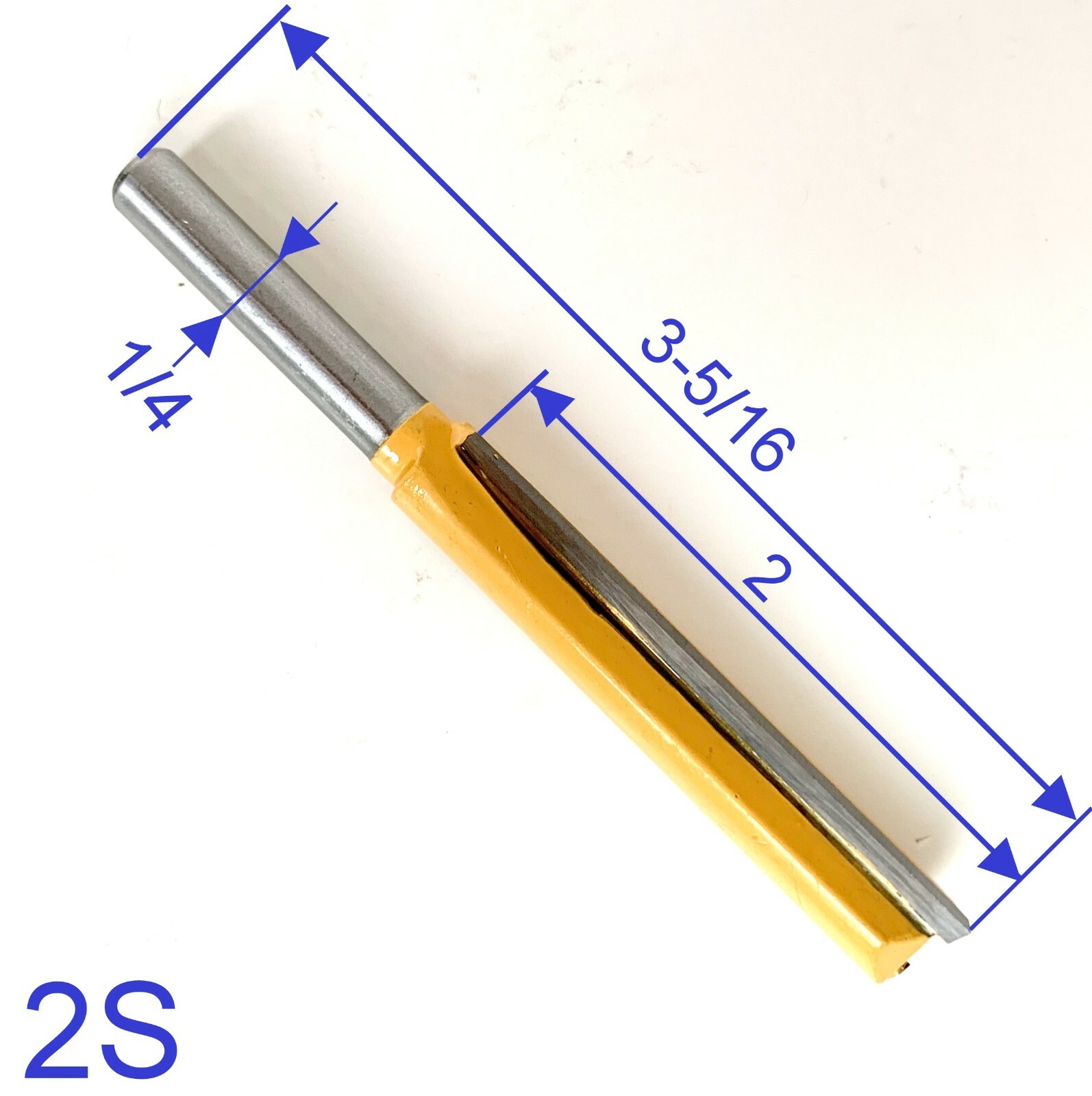 1 pc 1/4" SH 2" Extra Long Straight Router Bit S