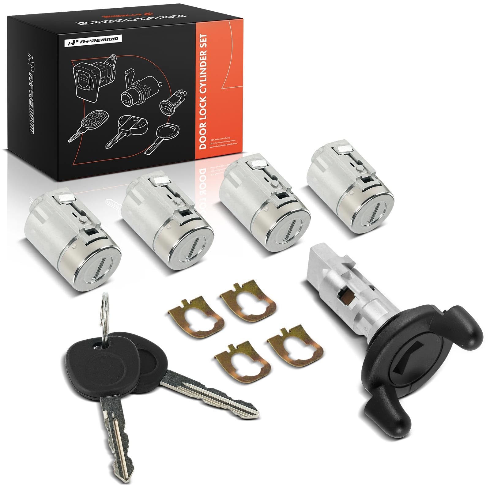 Door Lock Cylinder with Key Set Compatible with Chevrolet Express 1500 2500 3...