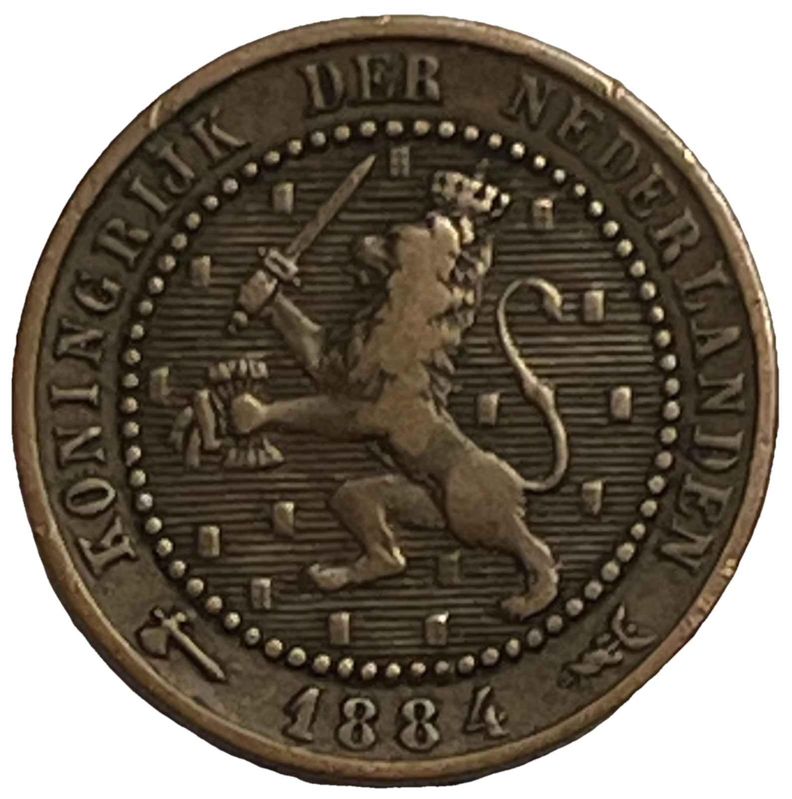 1884 🇳🇱 Netherlands 1 Cent Coin - Combined Shipping - Lot C75e
