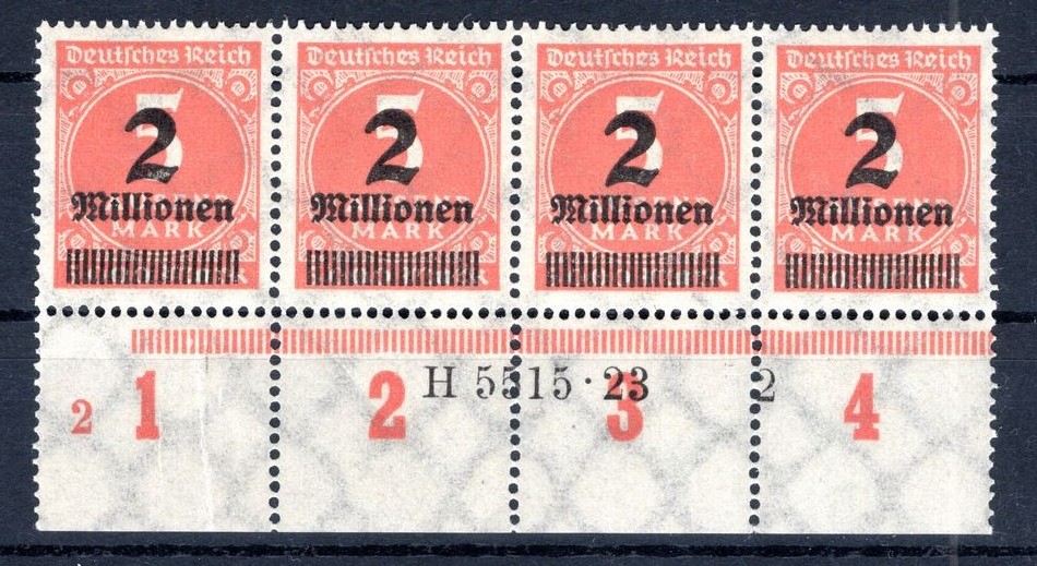 DR-Infla 312bHAN+PlNr Mint Never Hinged MNH BPP (GA2487