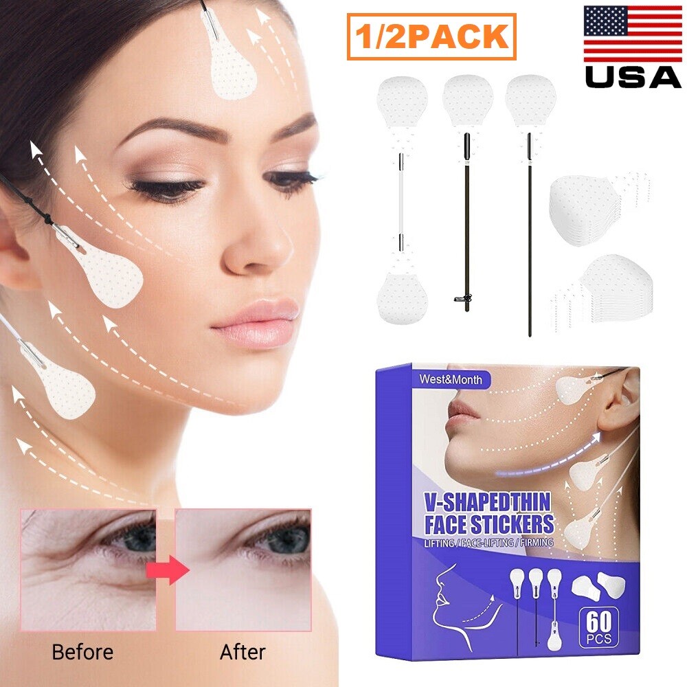 120PCS V Tapes Shape Tape Anti Wrinkle Instant Face Neck Eye Lift Face lift USA