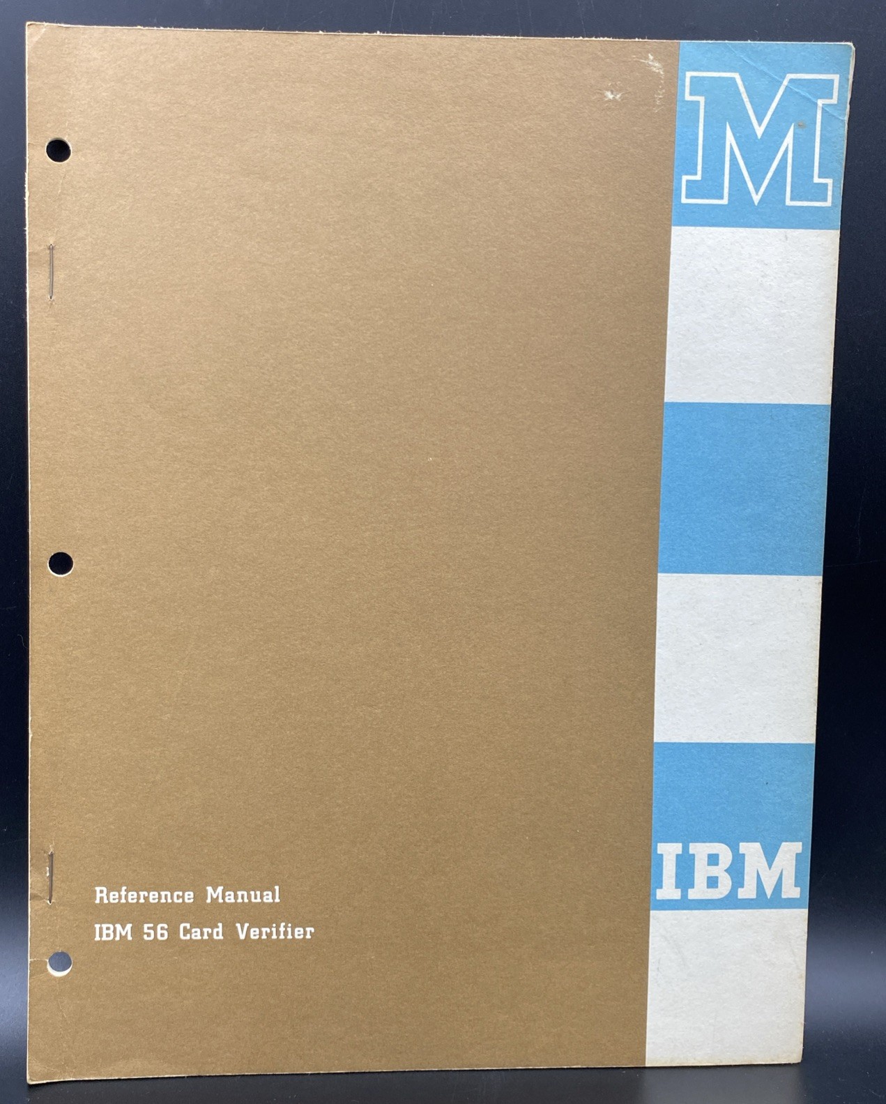 Vintage 1960 IBM Computer 56 Card Verifier - Card Punch Machine Reference Manual