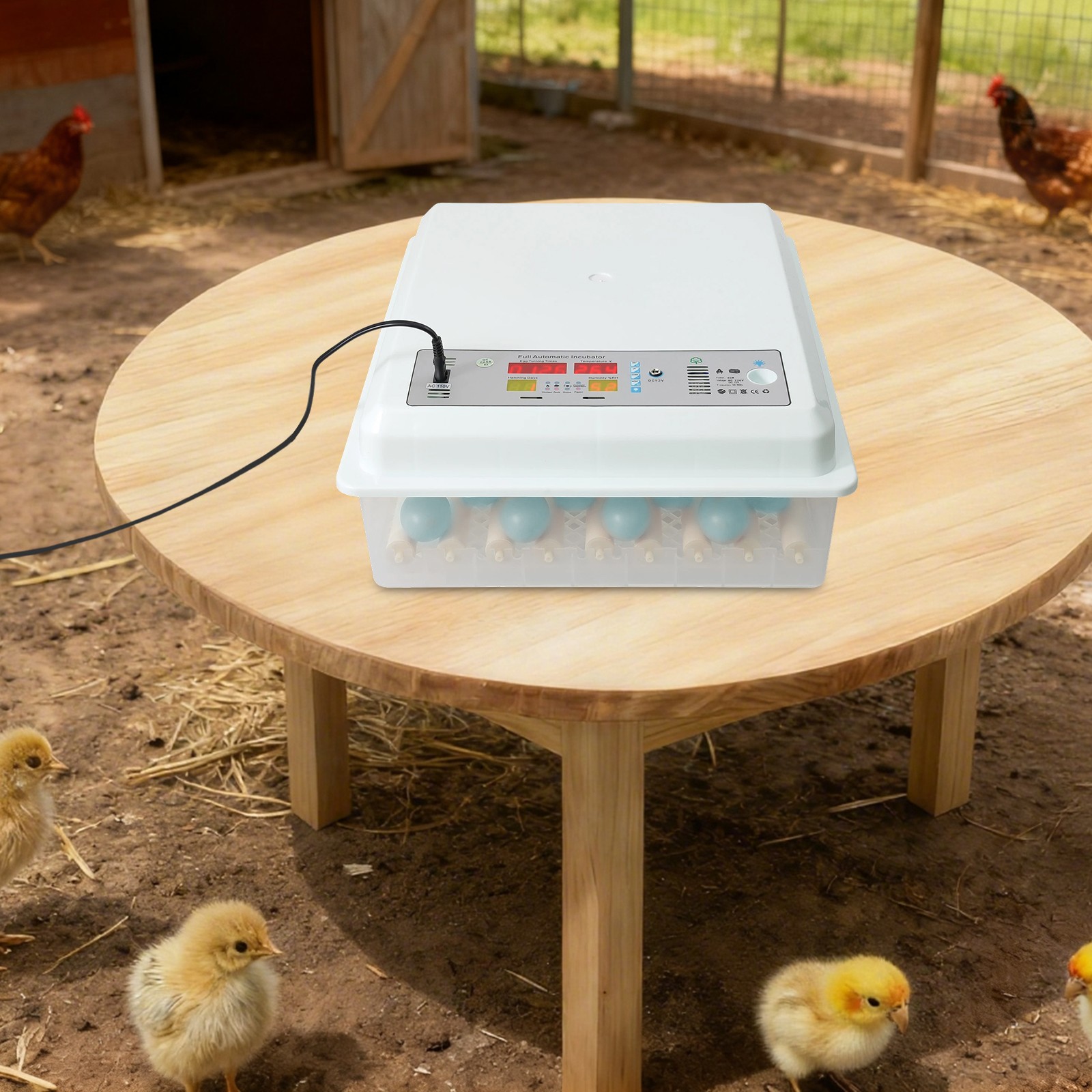 64 Digital Eggs Incubator Egg Hatcher With Temperature Control Automatic Turner