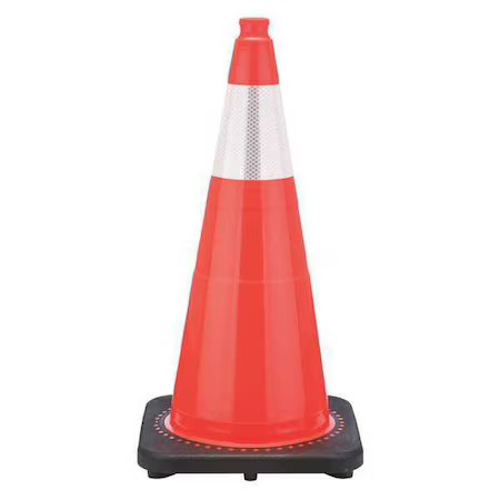 Zoro Select Rs90045ct3m6 Traffic Cone, Pvc, High-Intensity Prismatic, 36 In,