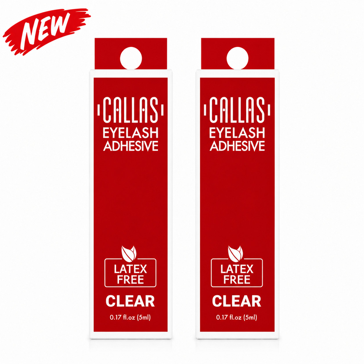Callas Eyelash Adhesive Latex Free Clear (2 Pack) NEW BOX [Free USA Shipping]