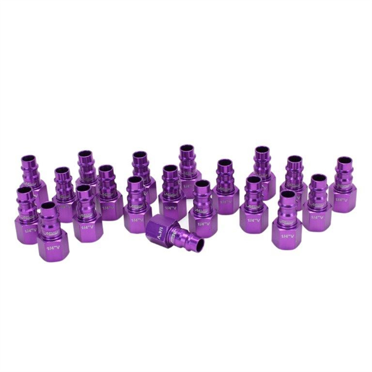 Milton Industries ColorFit HighFlowPRO Plugs, V-style Purple, 1/4" NPT Female