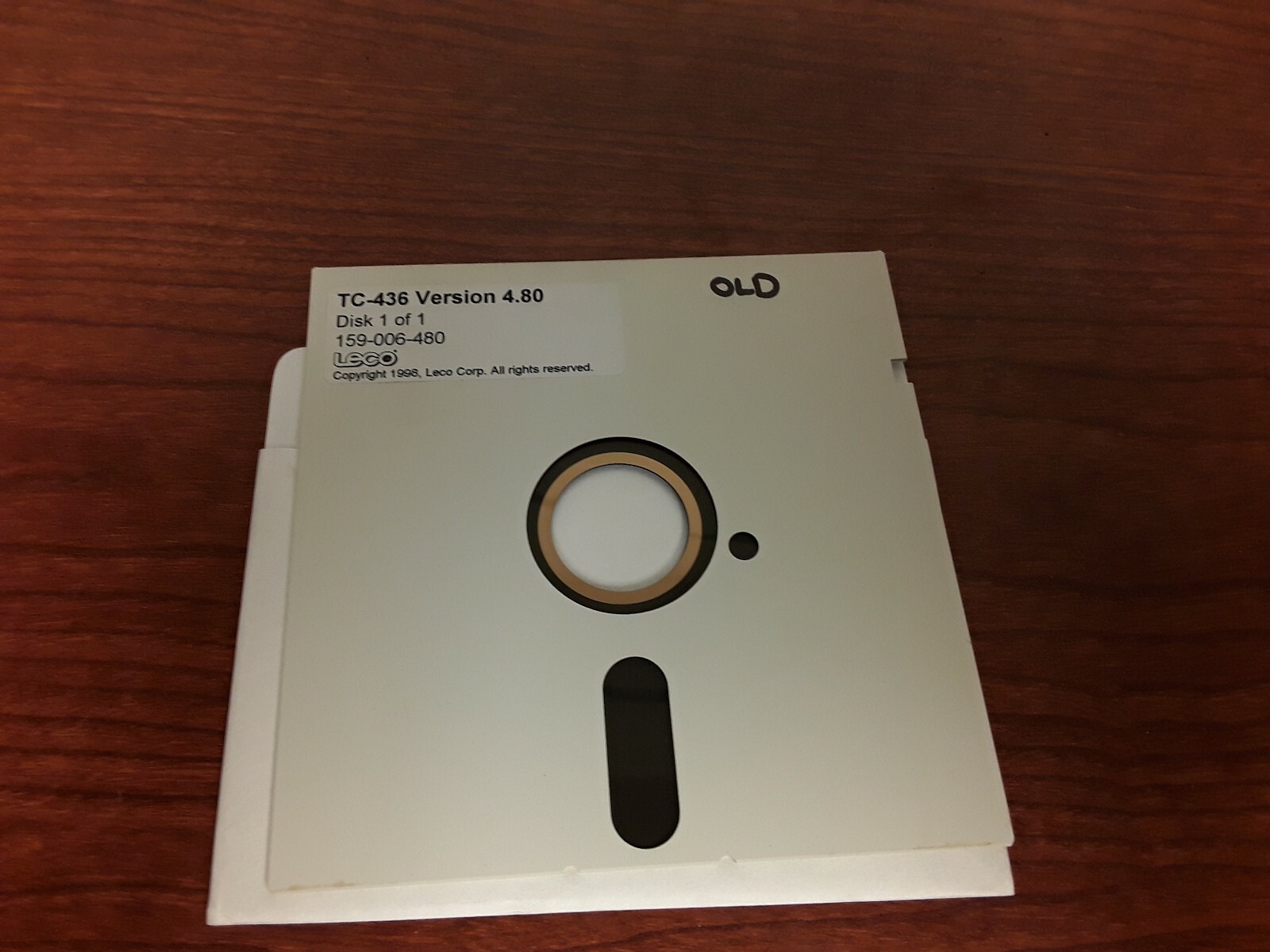 LECO TC-436 Version 4.80 Disk, 159-006-480