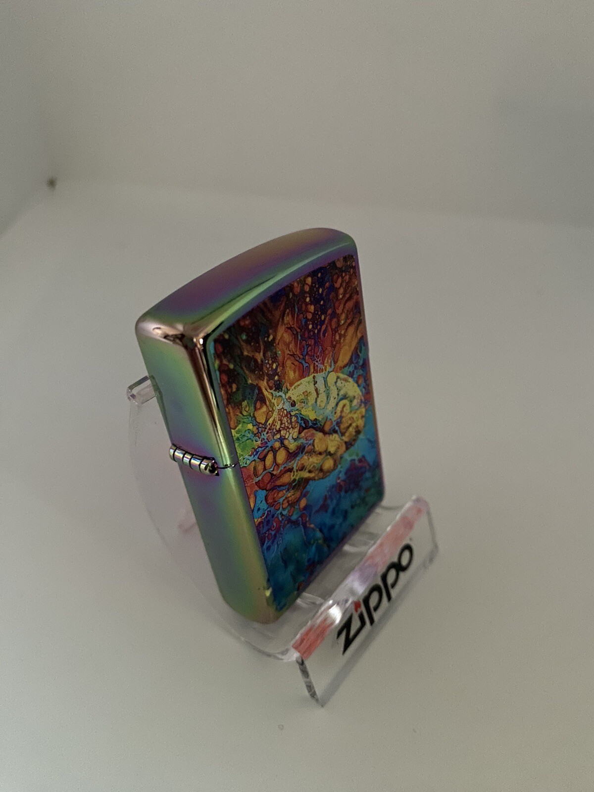 Zippo Psychedelic Brain Design On A 2021 Spectrum Lighter