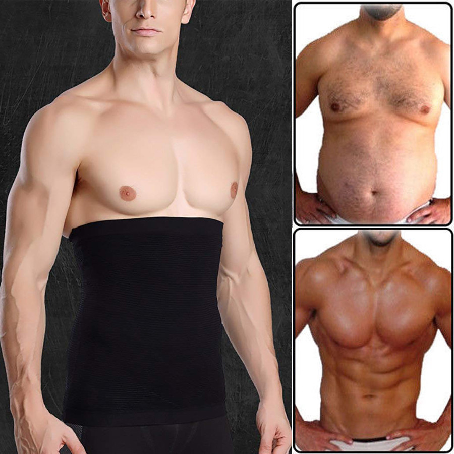Men Fat Burner Sauna Tummy Tuck Belt Body Shaper Girdle Belly Slim Waist Trainer