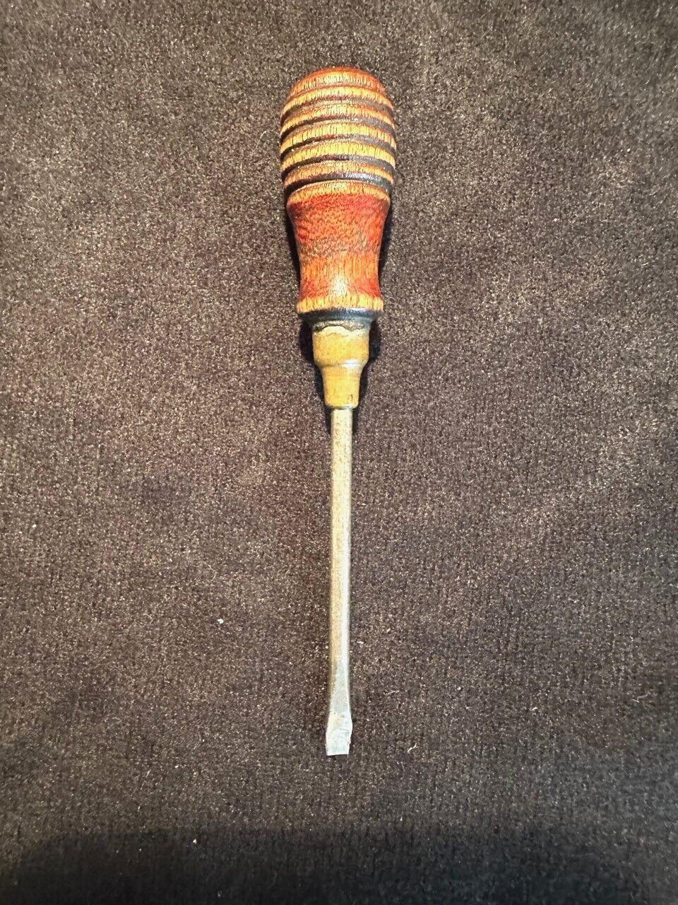 Antique Miniature Wood Handle Flat Head Screw Driver