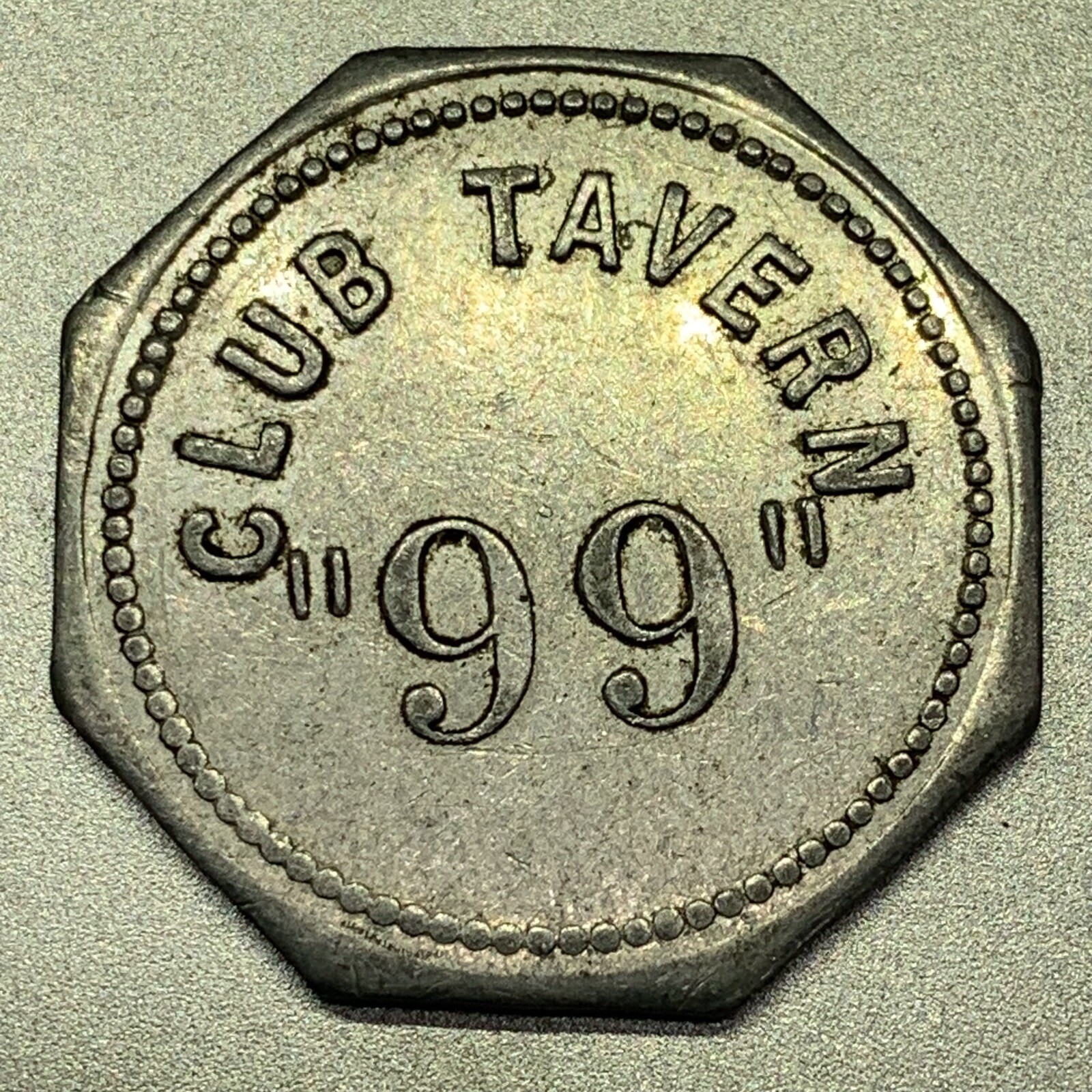 USA, Club Tavern "99" Good For Ten Cents In Trade Aluminum Token
