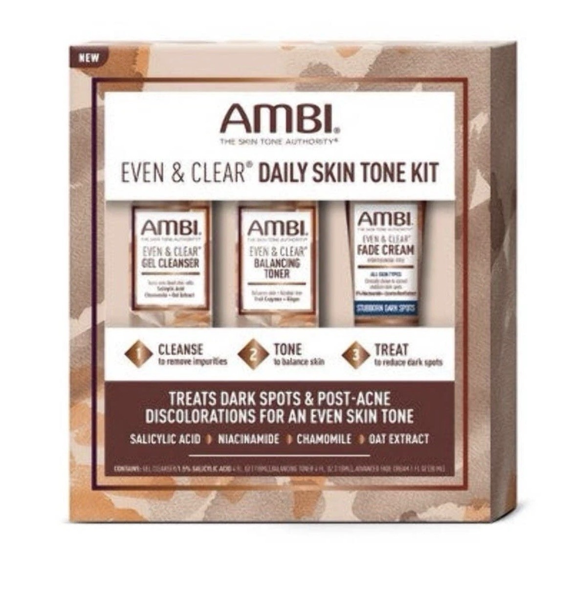 AMBI Even & Clear Daily Skin Tone Kit 3ct