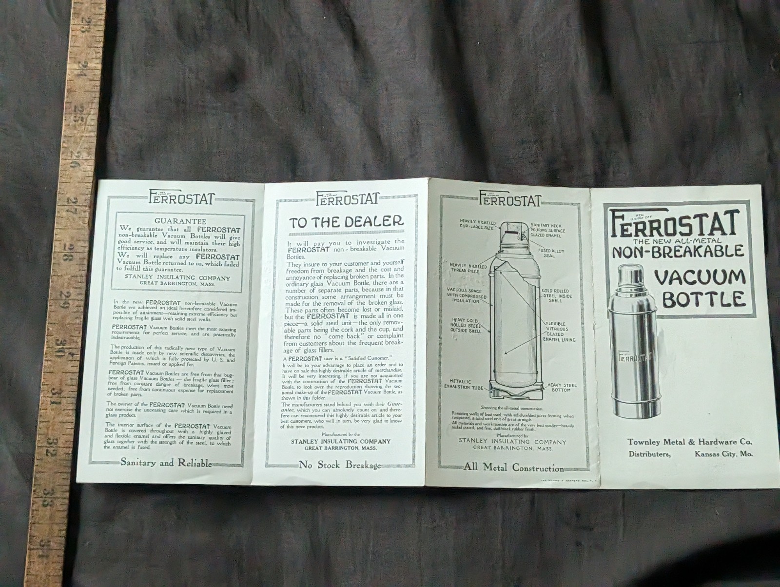 1930s Ferrostat bottle advertising mailer brochure