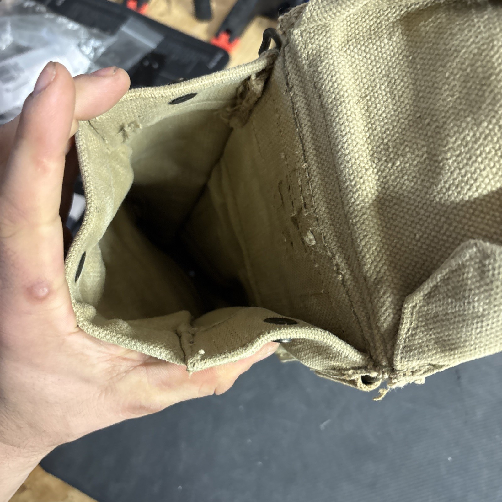 Vintage 1950s Danish Army M50 Post WW2 Webbing Pouch 37 Pattern Webbing Style