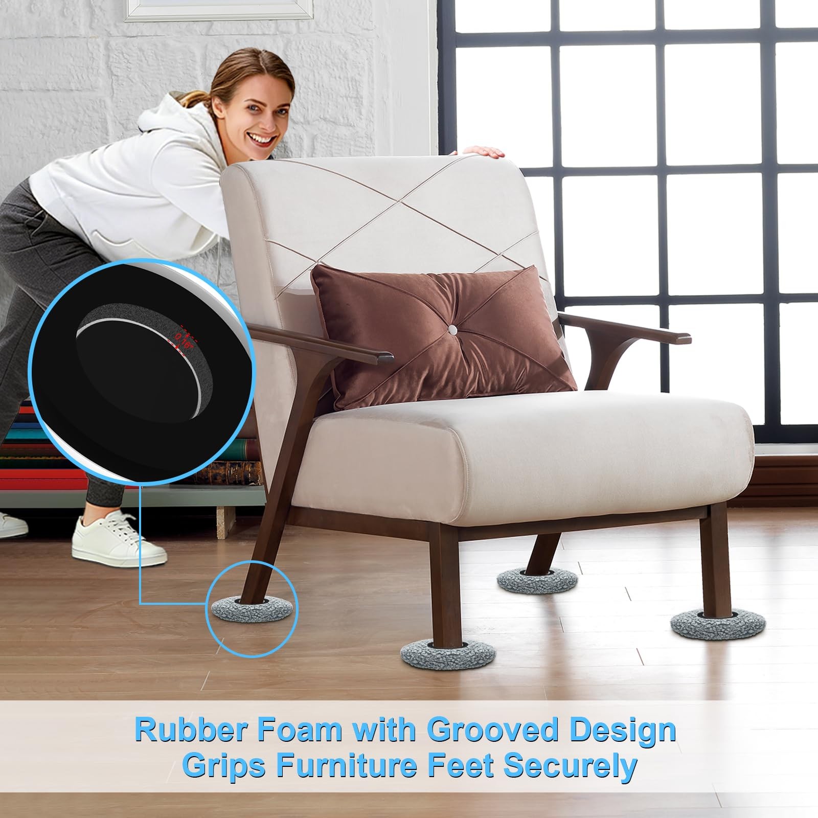 New Upgrade Furniture Sliders, Multi-Surface 3-in-1 Furniture Movers Sliders,...