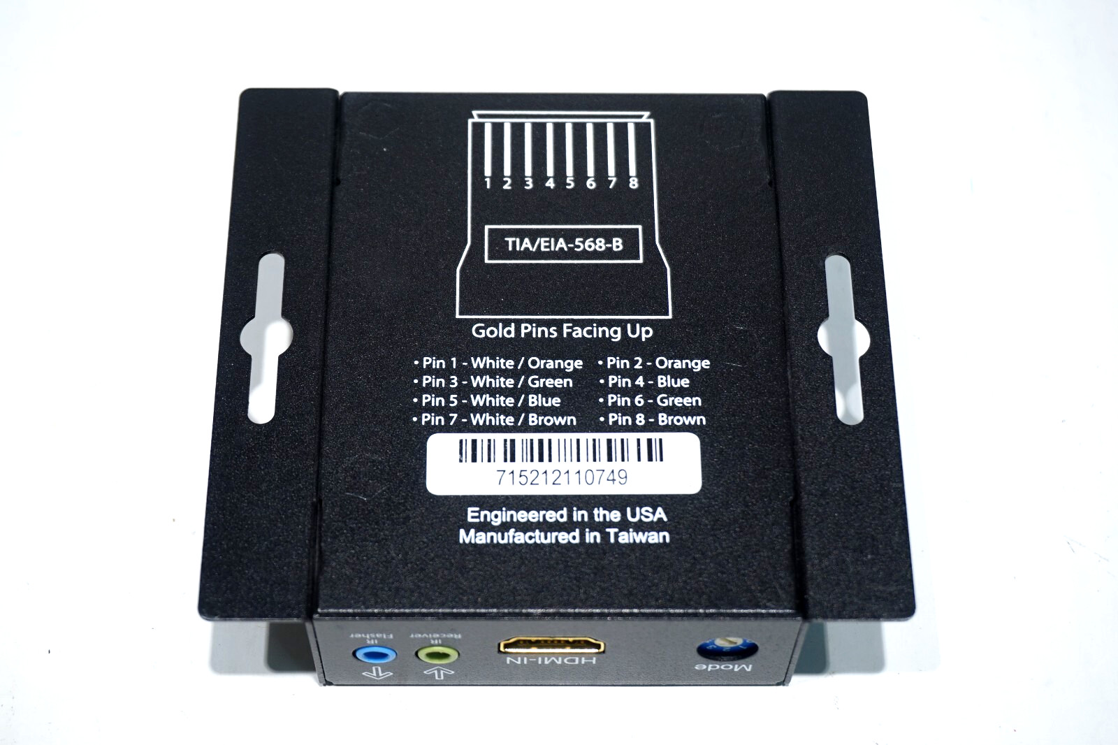 BINARY B-200-1CAT-HDIR HDMI TRANSMITTER w/AC ADAPTER & CABLE