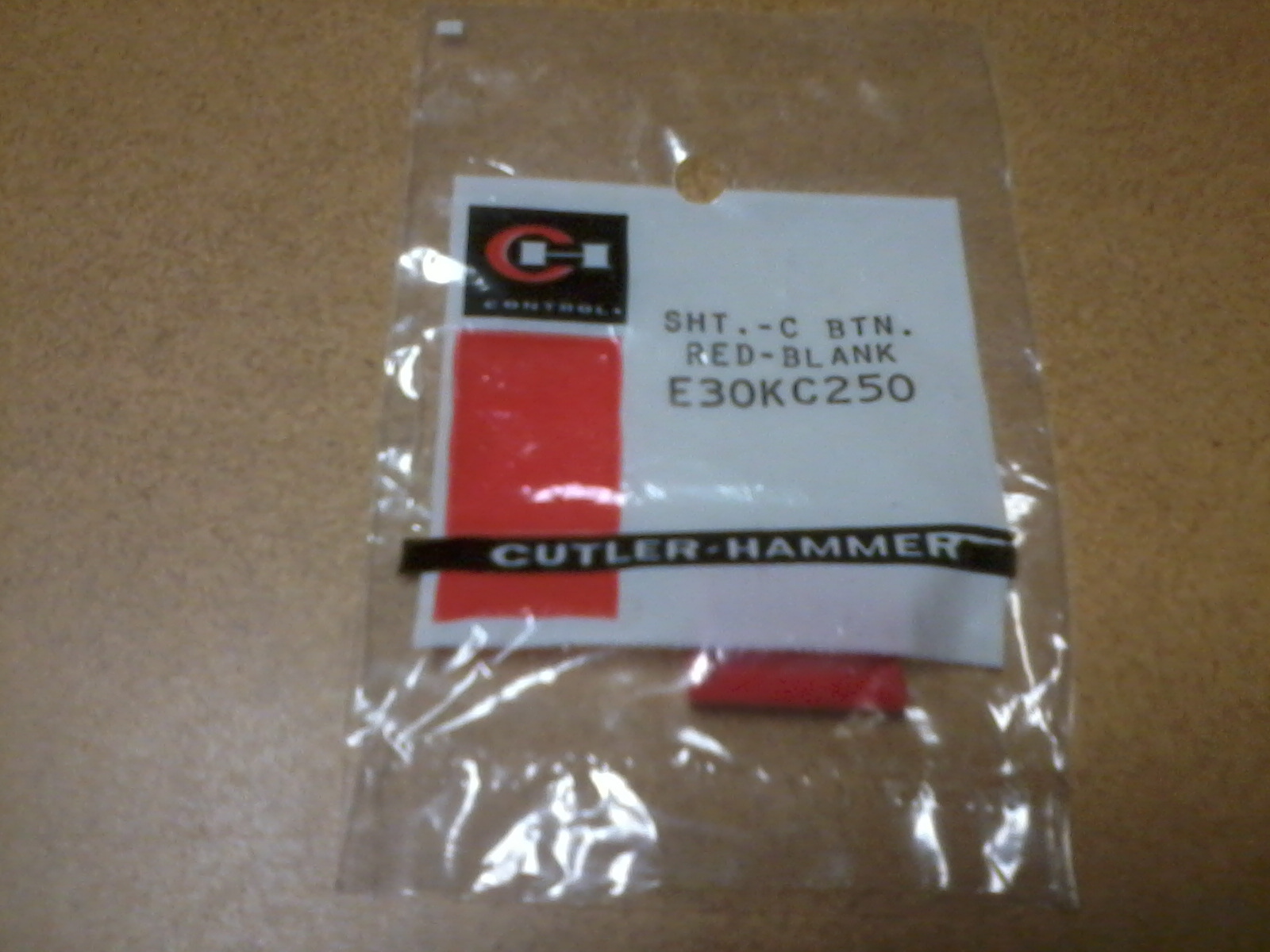 E30KC250 Cutler Hammer Short C Button NIB Red