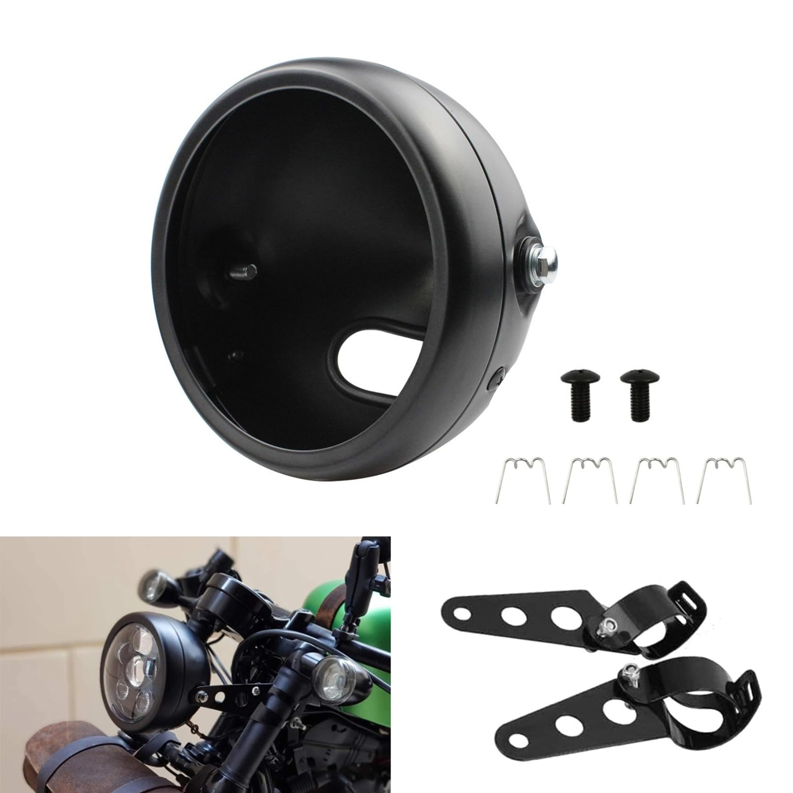 7 Inch Motorcycle Headlight Housing Bracket Headlamp Shell 7" LED Headlight