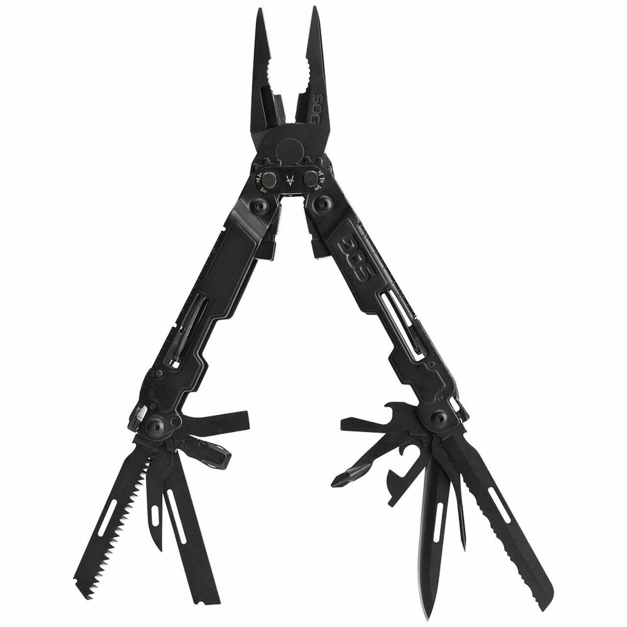 SOG Poweraccess Deluxe Black Screwdriver Pliers Knife Multi Tool PA2002CP