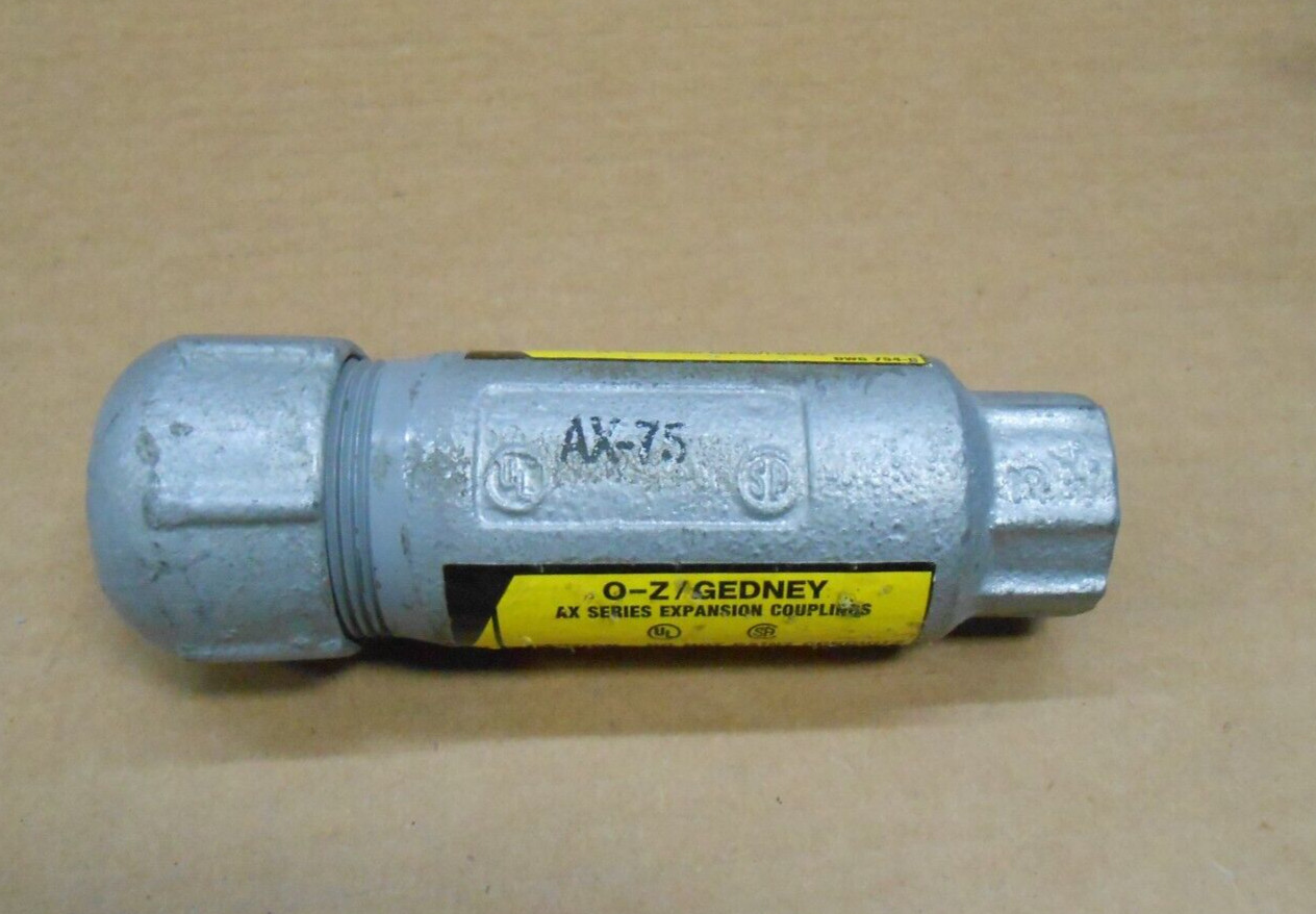 1 NEW O-Z GEDNEY AX-75 34" EXPANSION JOINT CONDUIT FITTING 4" MOVEMENT (4 AVAIL)