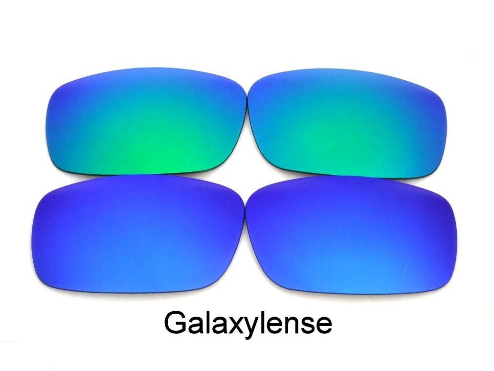 Galaxy Replacement Lenses For Oakley Crankshaft Blue/Green Polarized 2 Pair
