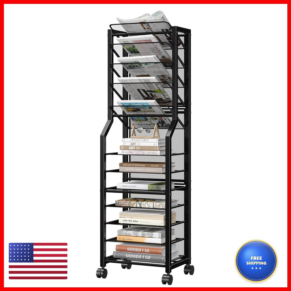 Simple Trending 12 Tier Rolling File Cart Desk File Organizer Sliding Trays And