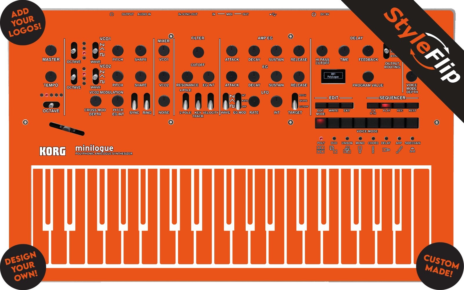 Korg Minilogue Skin | Custom Design | Protective Decal | StyleFlip Skins
