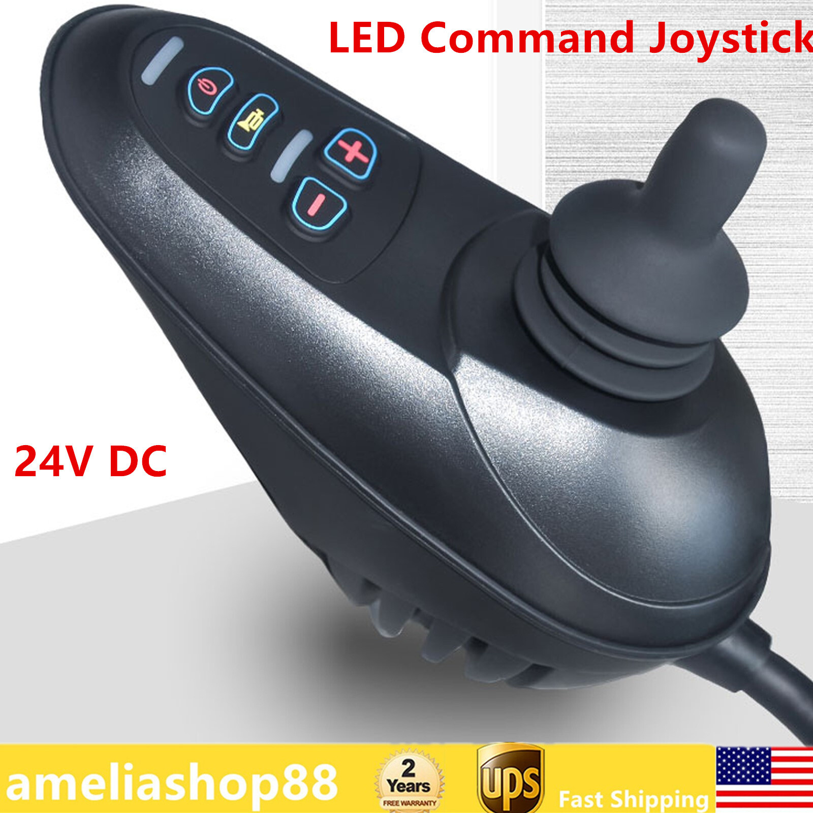 Waterproof Electric Power Wheelchair Controller Part Accessories 4 Keys Joystick