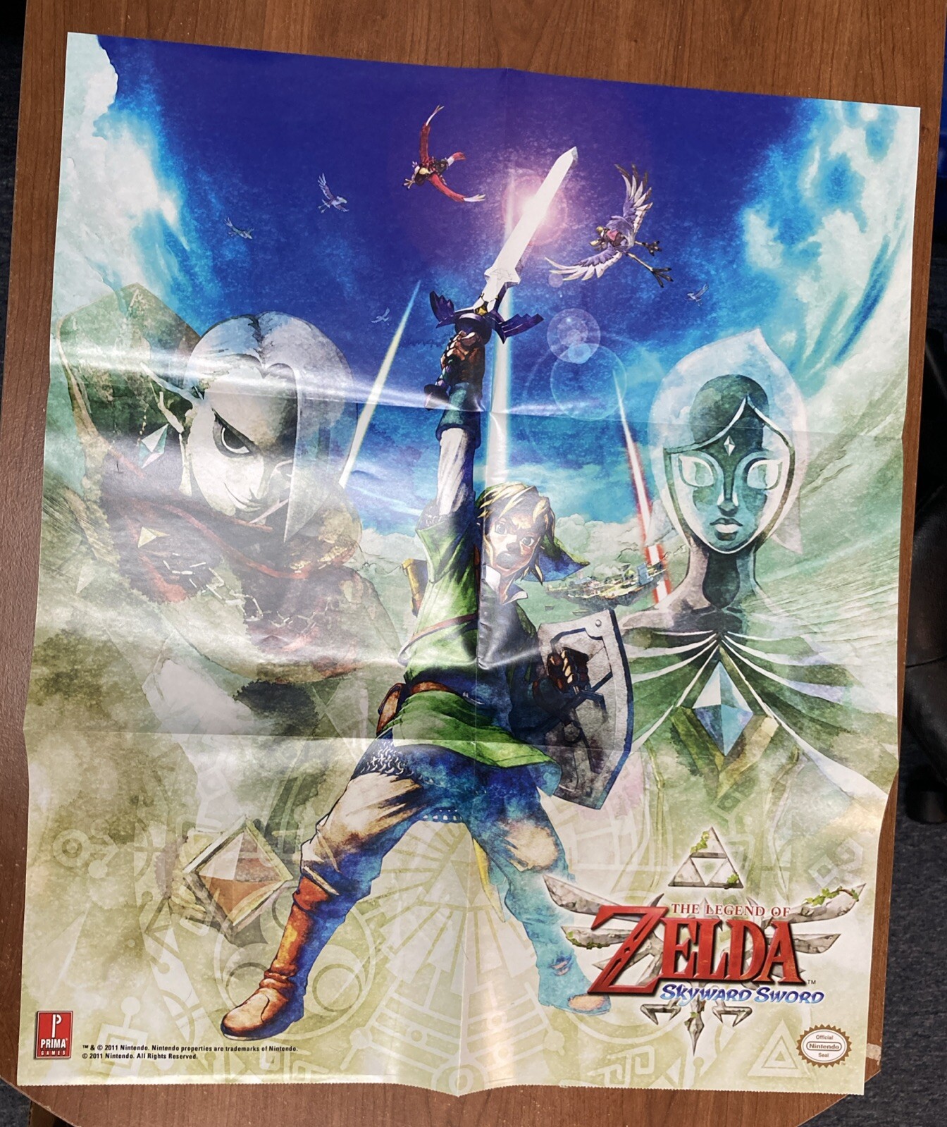 Prima Legend Of Zelda Skyward Sword ORIGINAL Poster ONLY.