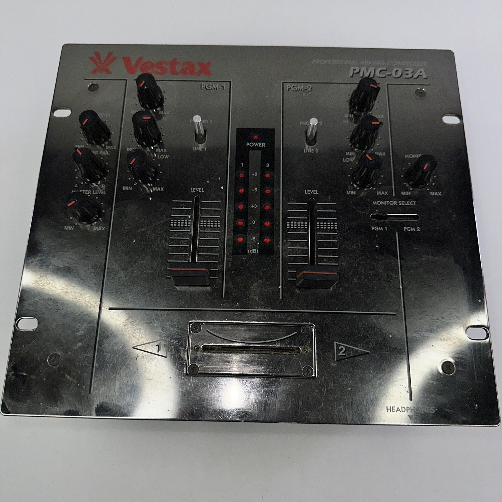 Vestax PMC-03A Professional Mixing Controller DJ Mixer Silver 2ch Tested Works