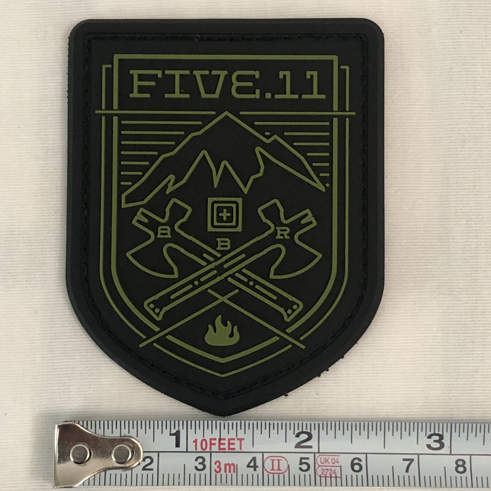 5.11 Tactical Cross Axe mountain Patch Laser Cut Hook-Back PVC Patch *BRAND NEW*