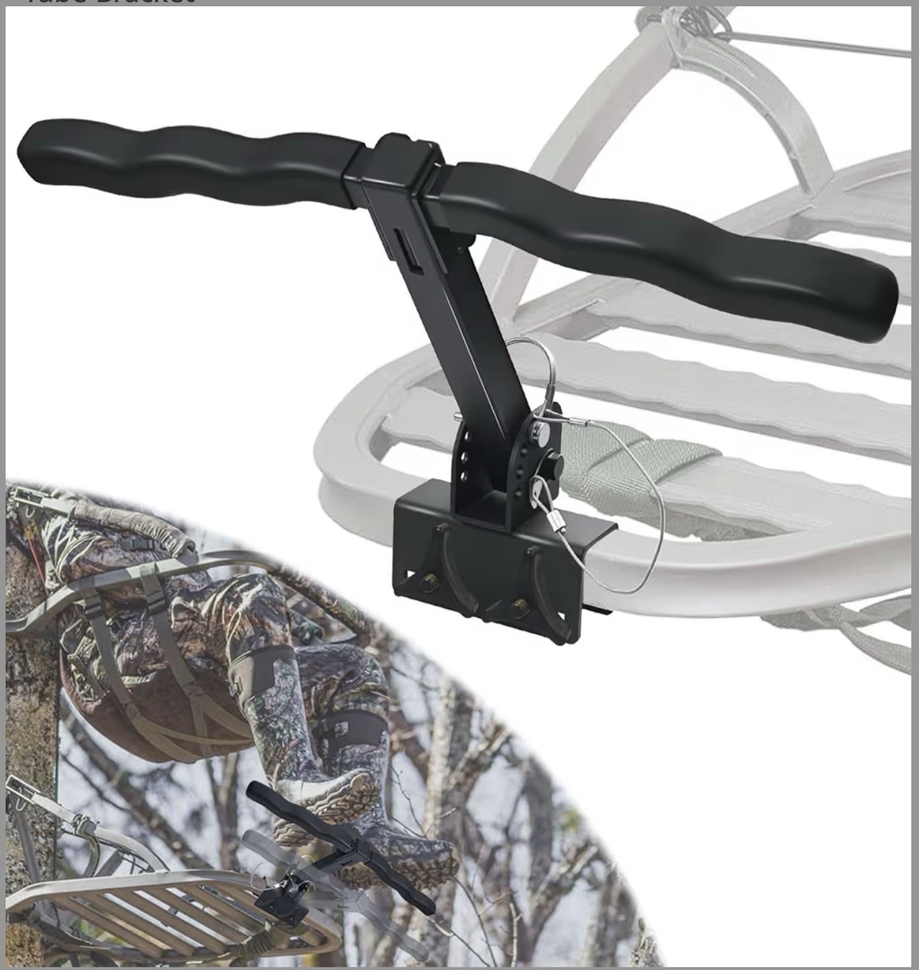 Metal Adjustable Climbing Tree Hunting Tree Stand Foot Rest for 1"-1.38" Hunting