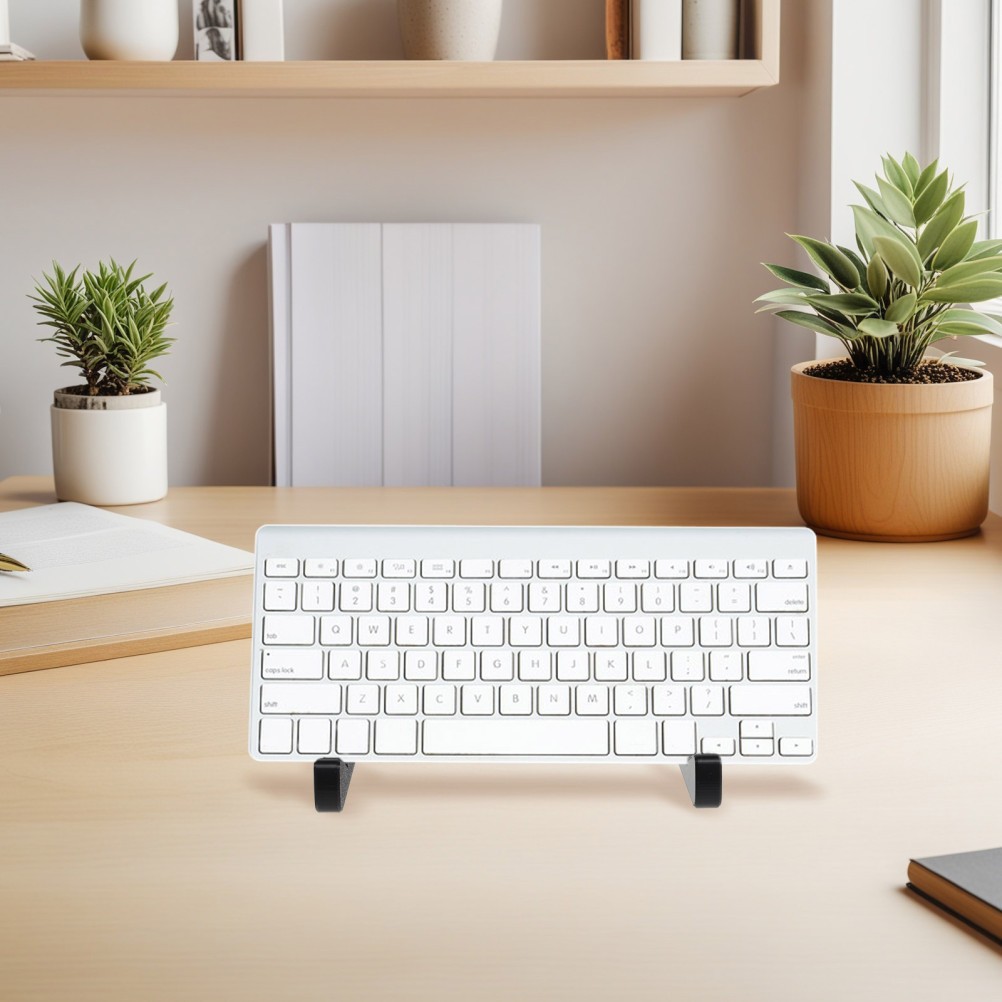 Keyboard Holder for Desk Stand Desktop Computer Storage Rack Display White