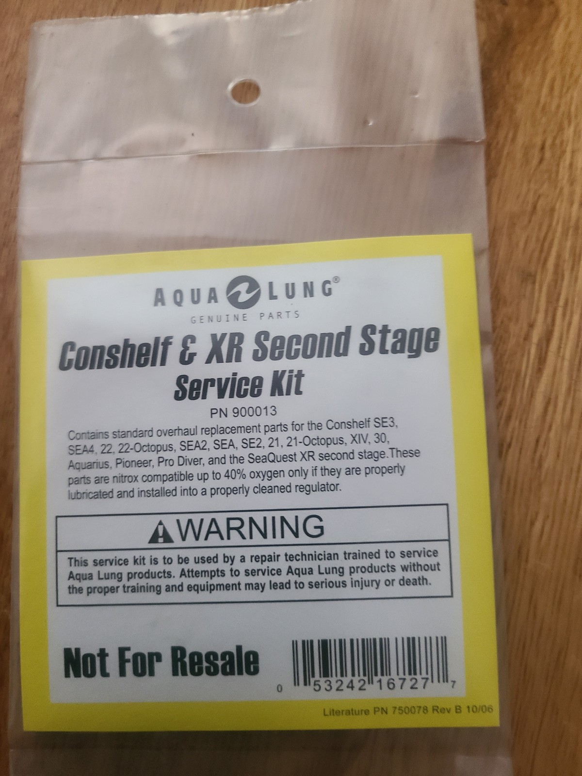 Aqua Lung Conshelf and XR 2nd Stage Service Kit 900013 Seaquest Pioneer Sea4 Se3