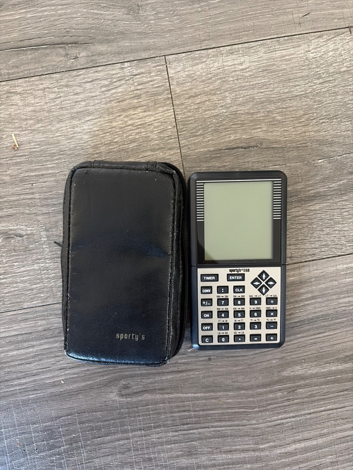 Sportys E6B Electronic Flight Computer w Case & Manual Tested WORKS