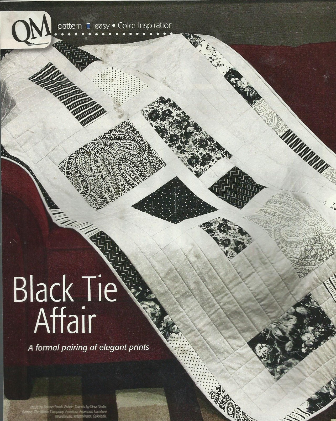 C0069 BLACK TIE AFFAIR  QUILT PATTERN/INSTRUCTIONS