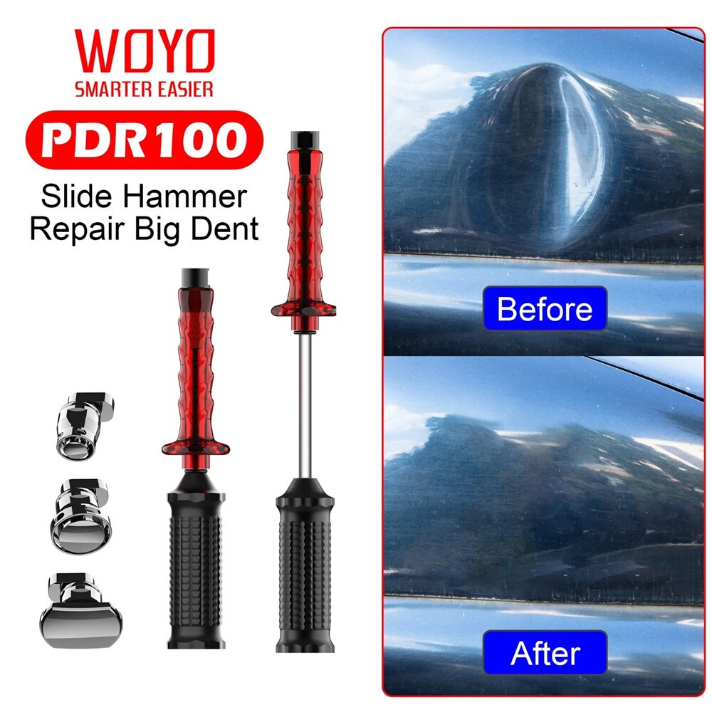 WOYO PDR100 Slide Hammer Dent Puller Cold Glue Car Dent Tool Paintless De  ←