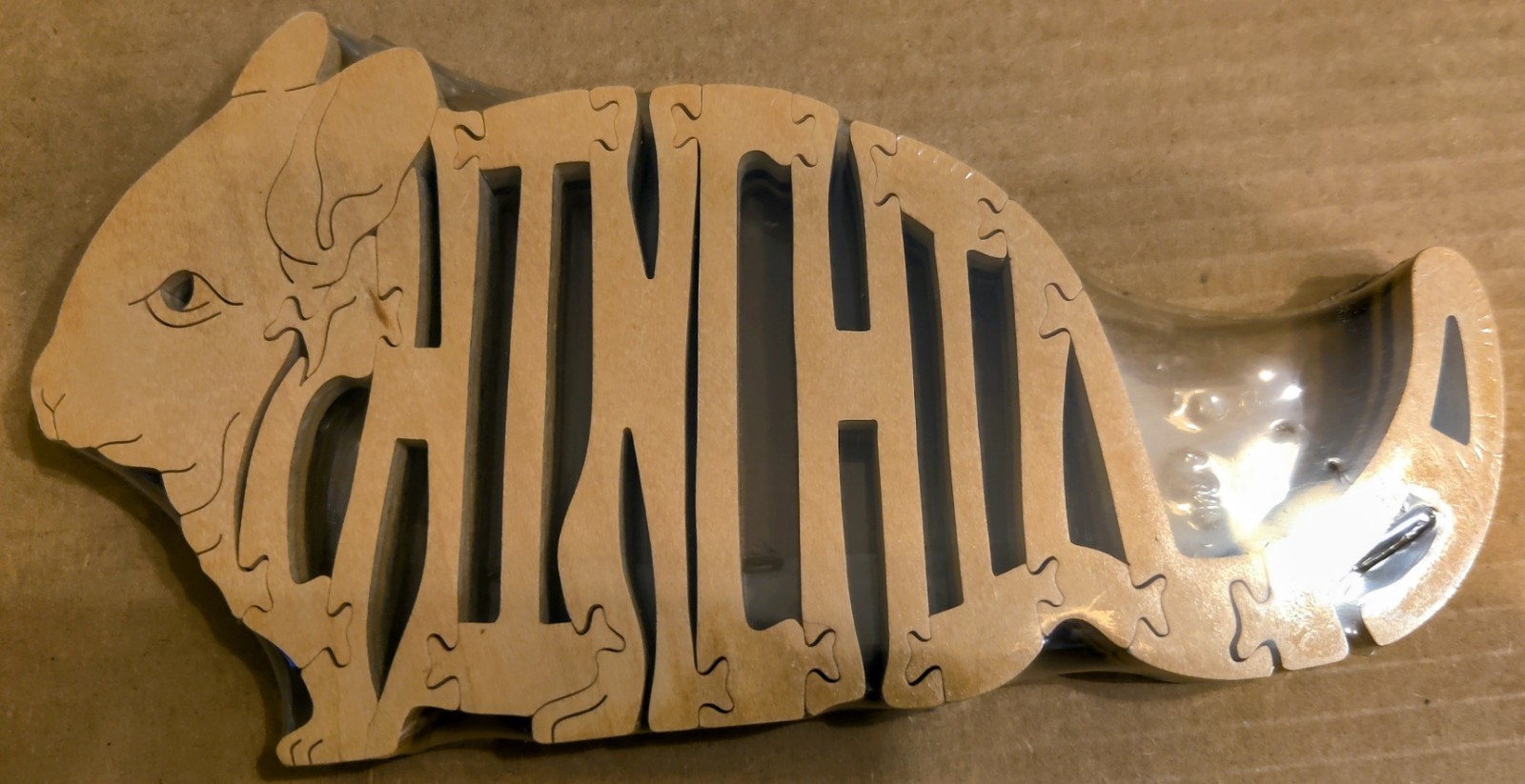 Chinchilla Wooden Amish made Scroll Saw Toy Puzzle  New Figurine Art